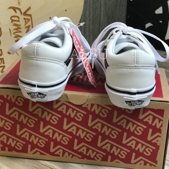 VANS Old Skool Classic Tumble Leather White Kid’s - Picture 3 of 8